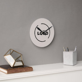 Professionell Modern Business Logotyp Beige Rund Klocka