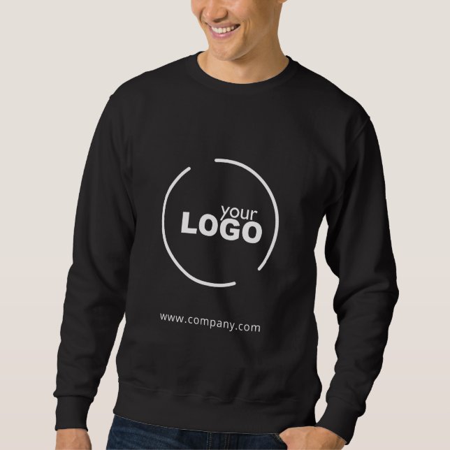 Professionell Modern Business Logotyp Black Lång Ärmad Tröja (Framsida)