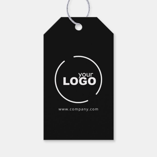 Professionell Modern Business Logotyp Black Presentetikett (Framsidan)