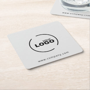 Professionell Modern Business Logotyp Grått Underlägg Papper Kvadrat