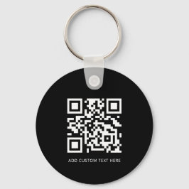 Professionell Modern Business Logotyp QR Code Blac Nyckelring