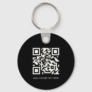 Professionell Modern Business Logotyp QR Code Blac Nyckelring