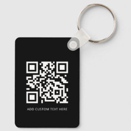 Professionell Modern Business Logotyp QR Code Blac Nyckelring