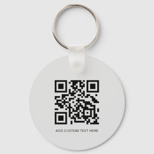 Professionell Modern Business Logotyp QR Code Gråt Nyckelring