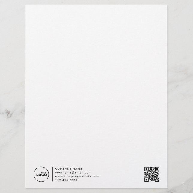 Professionell Modern Business Logotyp QR-kod Brevhuvud (Framsida)