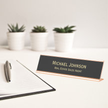 Professionell Modern Classy Black Guld Office Tite