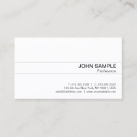 Professionell Modern Classy Sleek White Plain