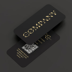 Professionell Modern Company Monogram Black Visitkort