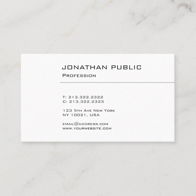 Professionell Modern design för ren Elegant - ofor Visitkort (Framsida)