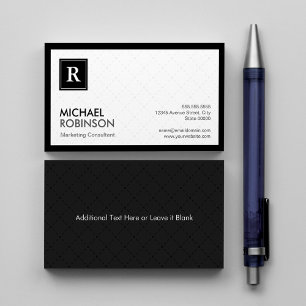 Professionell Modern Diamond Grid Monogram-Logotyp Visitkort
