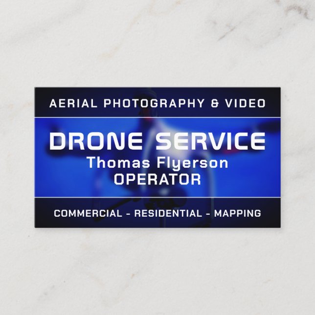 Professionell modern dron visitkort (Framsida)
