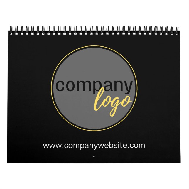 PROFESSIONELL MODERN EGEN LOGOTYP PROMOTIONAL BLAC KALENDER (Omslag)