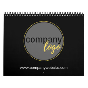PROFESSIONELL MODERN EGEN LOGOTYP PROMOTIONAL BLAC KALENDER