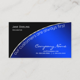 Professionell Modern Elegant Black Blue Visitkort