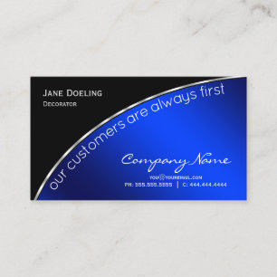 Professionell Modern Elegant Black Blue Visitkort