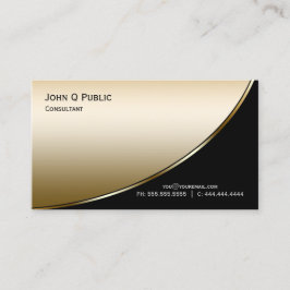 Professionell Modern Elegant Black Guld Visitkort
