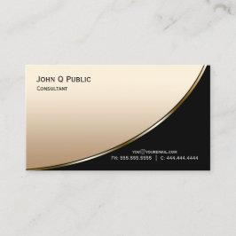 Professionell Modern Elegant Black Light Guld Visitkort