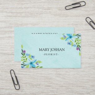 Professionell Modern Elegant Blommigt Florist Visitkort