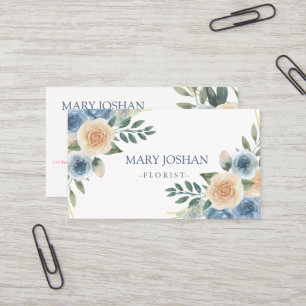 Professionell Modern Elegant Blommigt Florist Visitkort