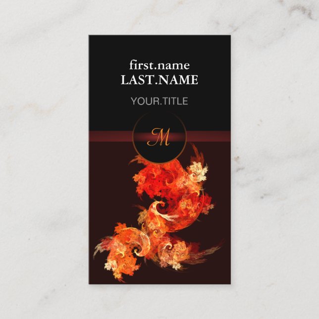 Professionell Modern Elegant Coola Firebird Visitkort (Framsida)