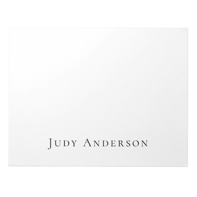 Professionell - modern Elegant ditt namn Anteckningsblock (Framsida)