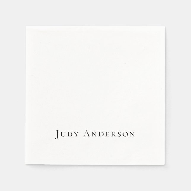 Professionell - modern Elegant ditt namn Pappersservett (Framsidan)