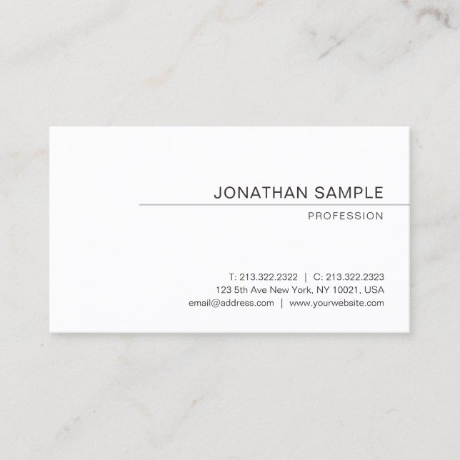 Professionell Modern Elegant Enkel Design Trendig Visitkort (Framsida)