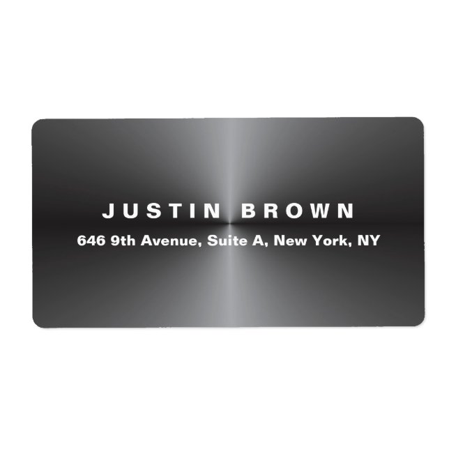 Professionell Modern Elegant Enkel Metall Grå Djär Fraktsedel (Framsidan)