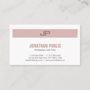 Professionell Modern Elegant Färg Monogram Visitkort