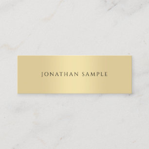 Professionell Modern Elegant Faux Guld mall Mini Visitkort