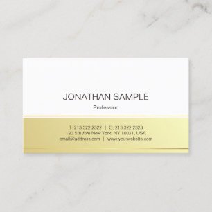 Professionell Modern Elegant Guld Se oformaterad C Visitkort