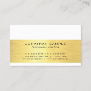 Professionell Modern Elegant Guld Se oformaterat T Visitkort