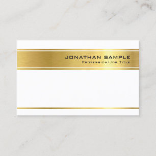 Professionell Modern Elegant Guld Stripe Luxury Visitkort