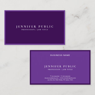 Professionell Modern Elegant Mall Purple Anpassad Visitkort
