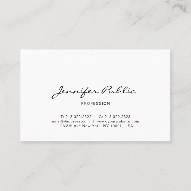 Professionell Modern Elegant - minimalistisk Chic  Visitkort (Framsida)