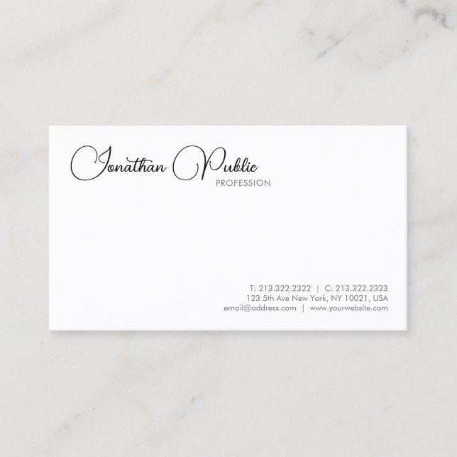 Professionell Modern Elegant - minimalistisk mall Visitkort (Framsida)