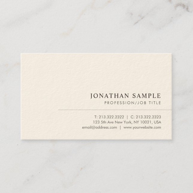 Professionell Modern Elegant Minimalistisk Mall Visitkort (Framsida)