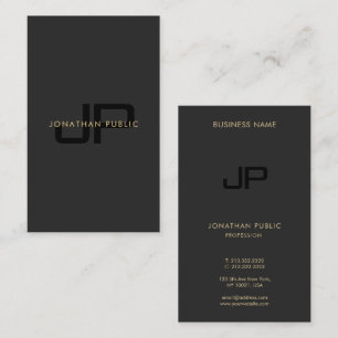 Professionell Modern Elegant Monogram Initial Visitkort
