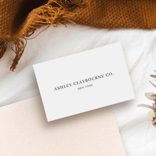 Professionell Modern Elegant Plain White Minimalis Visitkort (Skapare uppladdad)