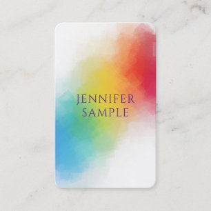 Professionell Modern Elegant Rainbow Färg Anpassni Visitkort