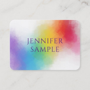 Professionell Modern Elegant Rainbow Färg Visitkort