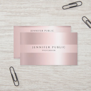 Professionell Modern Elegant Roséguld Lyxig Visitkort