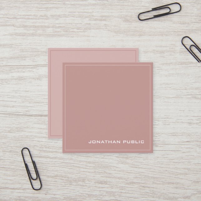 Professionell Modern Elegant Silke Avslutar lyx Fyrkantigt Visitkort (Fram/Back In Situ)