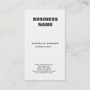 Professionell Modern Elegant White Minimalist Visitkort