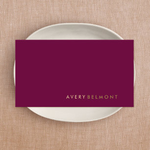 Professionell Modern enkel Burgundy-minimalistisk Visitkort