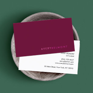 Professionell Modern enkel Burgundy-minimalistisk Visitkort