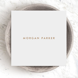 Professionell Modern enkel Grått Grått Square Fyrkantigt Visitkort