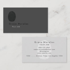 Professionell Modern enkel Grått-minimalistisk Visitkort
