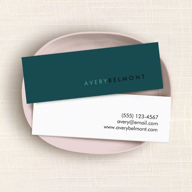 Professionell Modern enkel Grönt - minimalistisk Mini Visitkort (Skapare uppladdad)