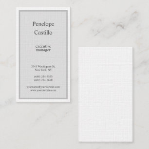 Professionell Modern enkel minimalistisk Grått Whi Visitkort